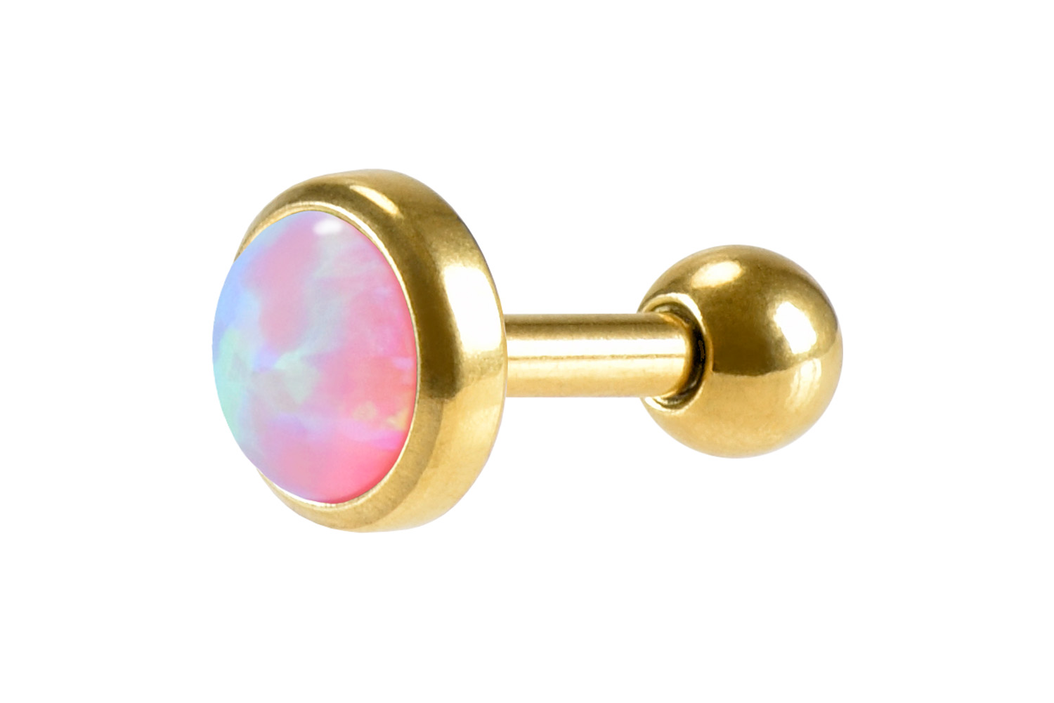 Chirurgenstahl Ohrpiercing SYNTHETISCHER OPAL ++SALE++